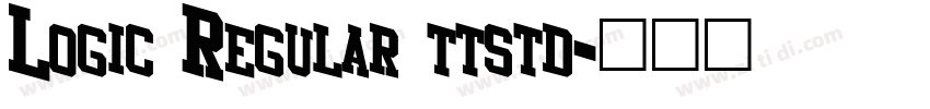 Logic Regular ttstd字体转换
